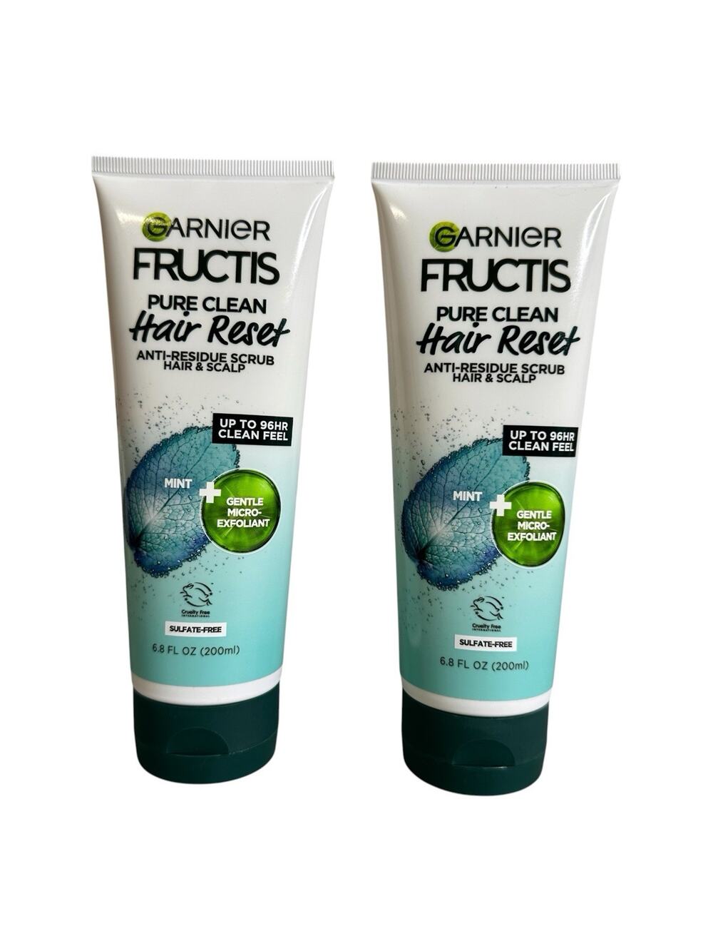 Garnier Fructis Pure Clean Hair Reset Gentle Anti Residue Scrub 6.8 Oz Lot of 2